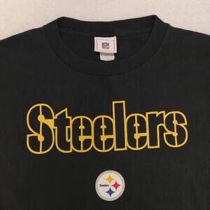 NFL Pittsburgh Steelers Casual Graphic Football T Shirt Mens Size M Black